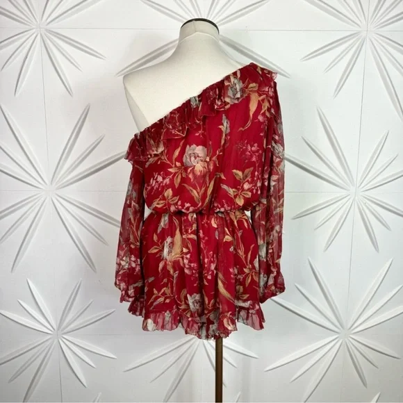 ZIMMERMANN Corsair Romper In Washed Iris Floral